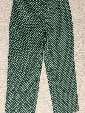 Talbots Green Geometric Ankle Pants